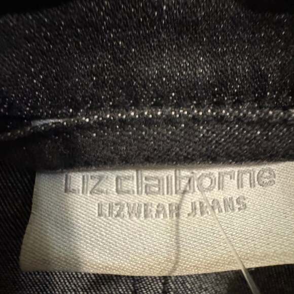 Liz Claiborne Black Denim Jean Jacket - Picture 3 of 6